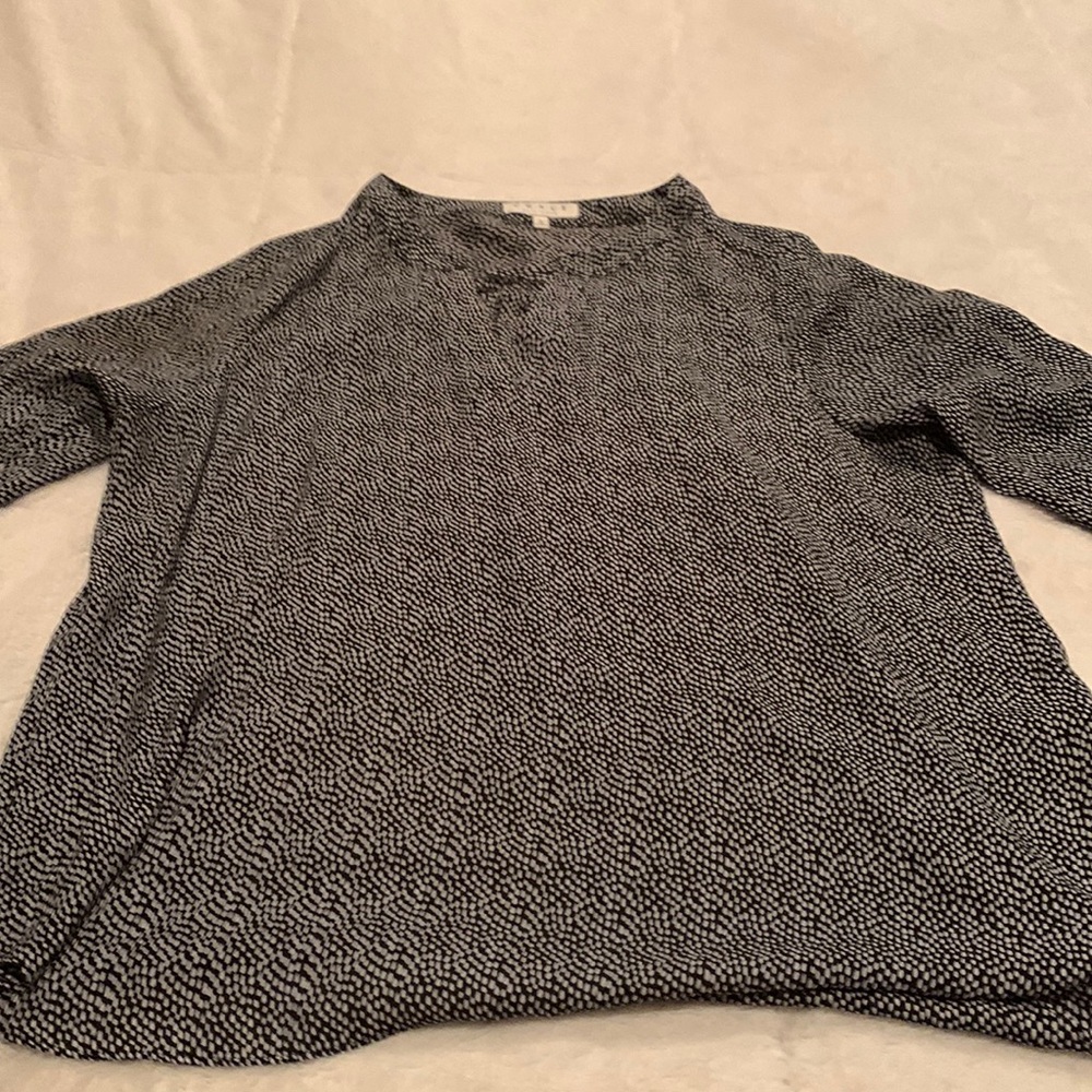 Black and white blouse